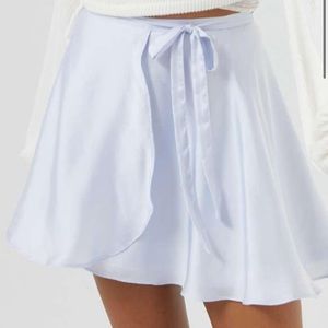 Urban Outfitters light pale blue tie wrap skirt